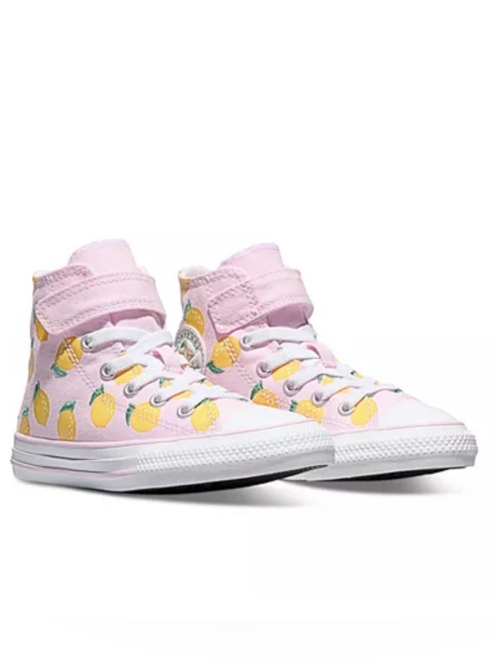 Converse Kids Pink High-Top Sneakers with Yellow Lemon Print